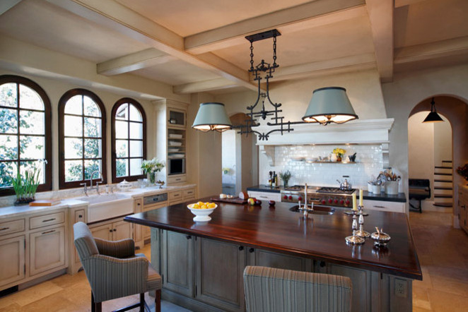 Traditional kitchen with flush inset and framed cabinetry