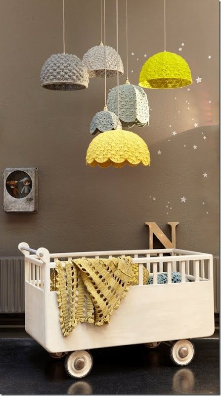 Unique baby crib inside a kids room