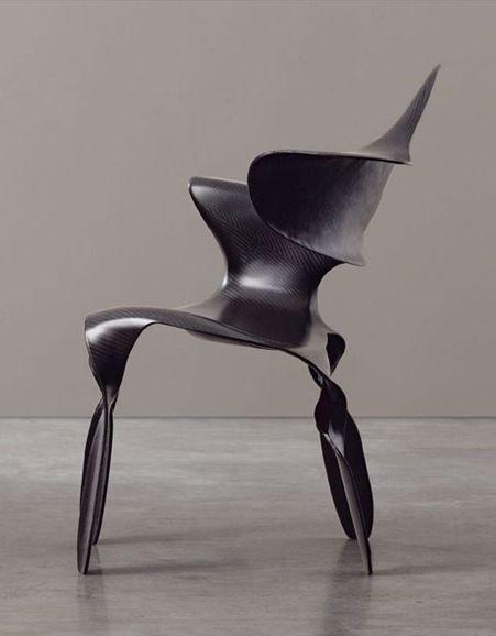 Unique black chair for modern interiors