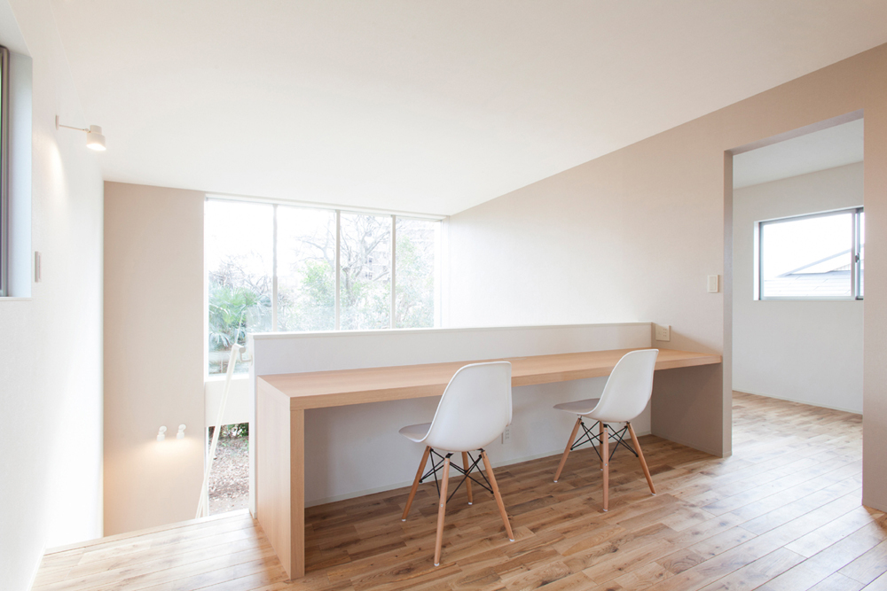 Working places inside the small home in Japan