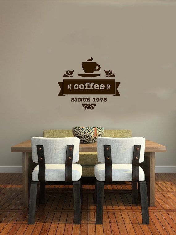 Cafe wall decal - and simple and elegant tables and chairs