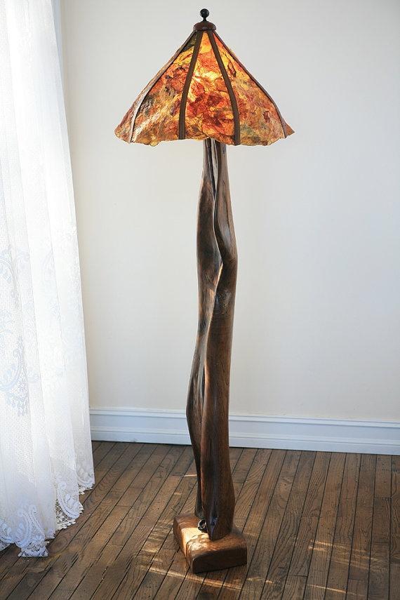 Handmade lamp - looking like a mushroom