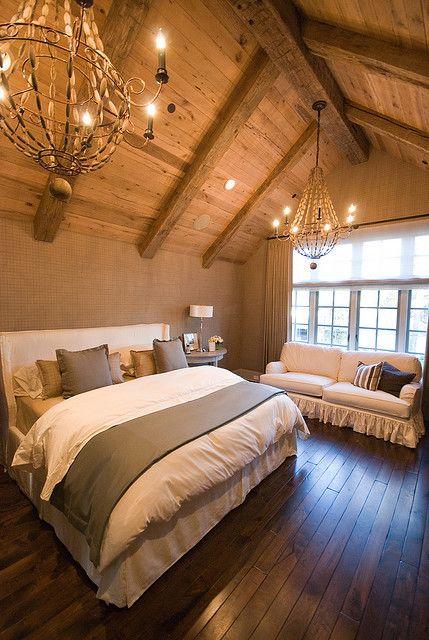 Stylish attic bedroom - with eclectic interior design