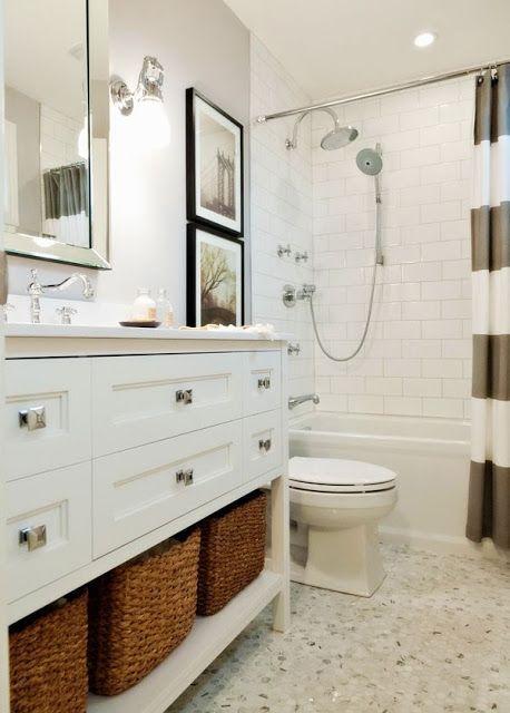 White bathroom with tub