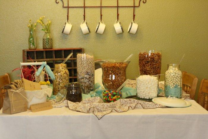 Baby shower table - prepared for the guests