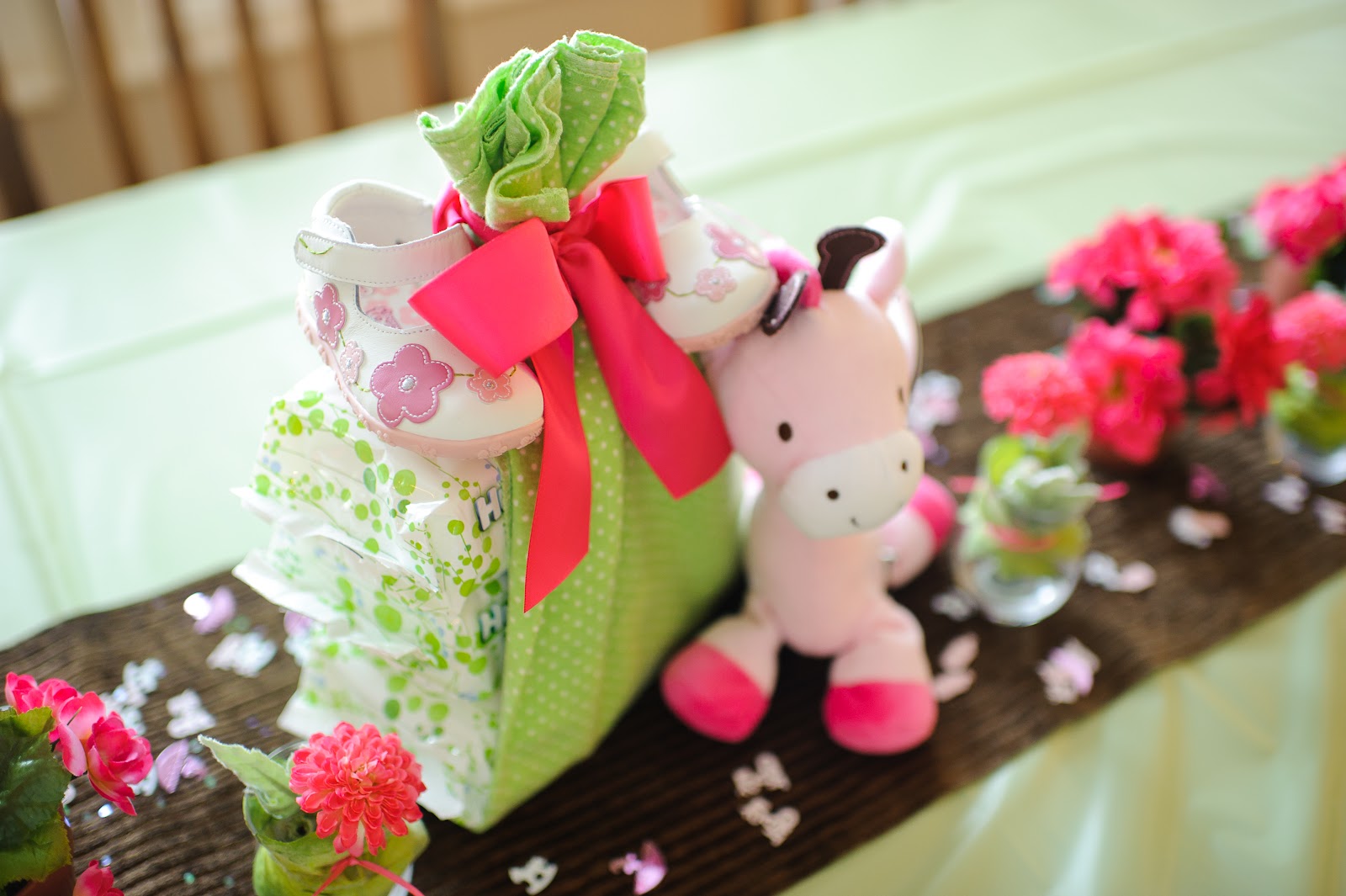 Baby shower toy - little pink cow