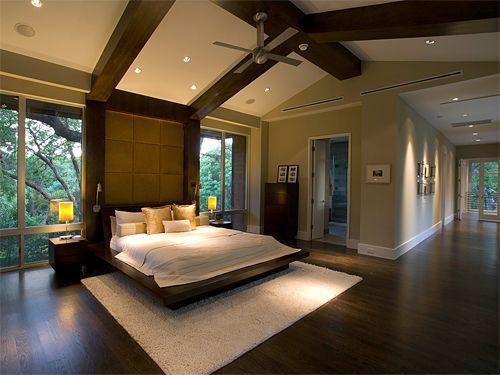 Brown feng shui bedroom - with spacious and airy interior