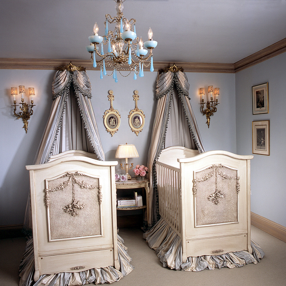 Classic baby room - with traditional baby crib