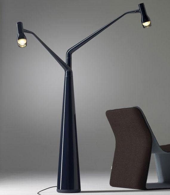 Concept floor lamp - with dark blue design