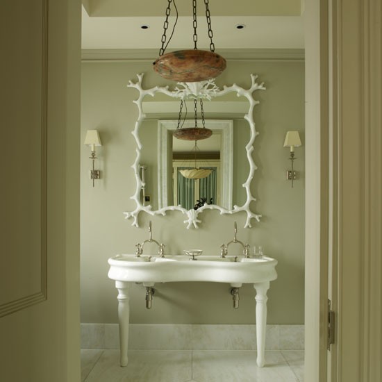 Creative bathroom mirror - in white color