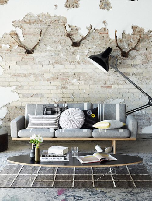 Creative modern living room - with industrial accents