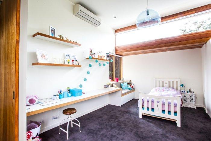Decorative floating shelves - inside the nursery room