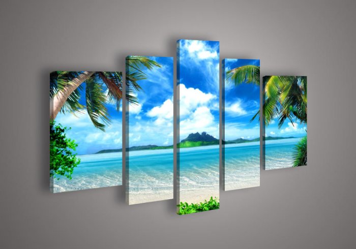 Feng shui wall painting - an ocean landscape with island