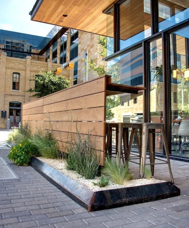 Front bar and garden - outside on the pavement