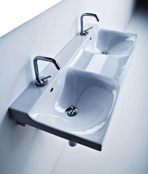 Glossy sink design - two units paired in one