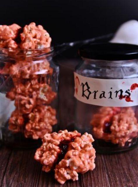 Halloween brain treats - looking like a human brain