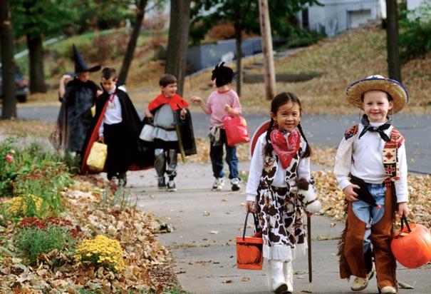 Halloween kids - in native costumes