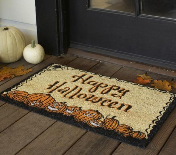 Halloween welcome mat - with pumpkins