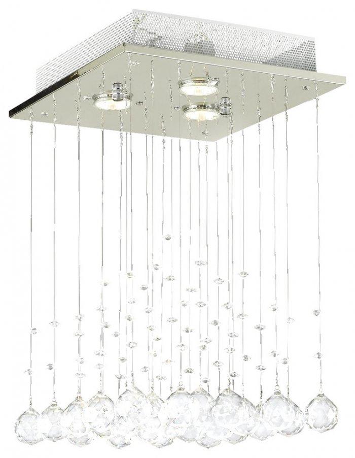 Modern chandelier - with hanging crystal hearts