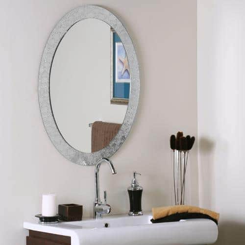 Oval bathroom mirror - in a small apartment bath