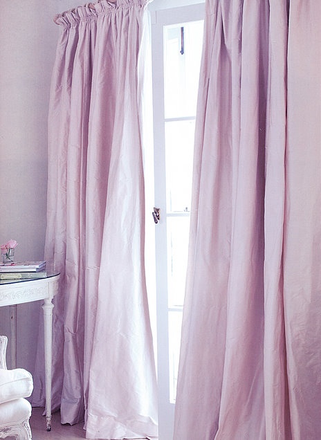 Pink feng shui curtains - for fresh air flow