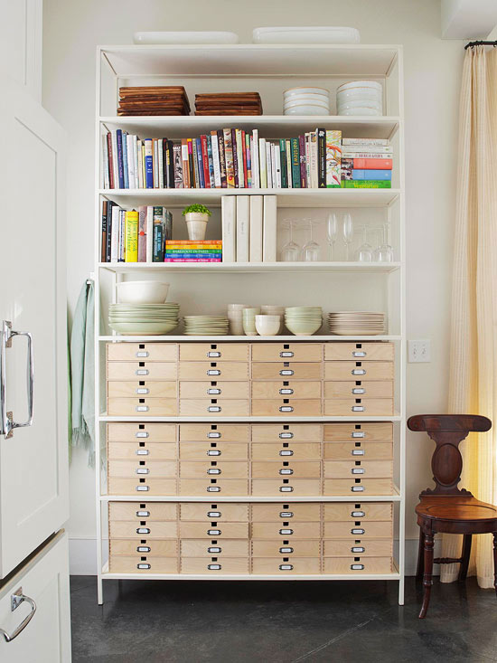 Small storage room - with functional shelves