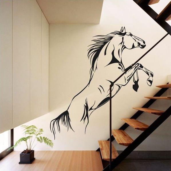 Staircase horse decal - used at the wall