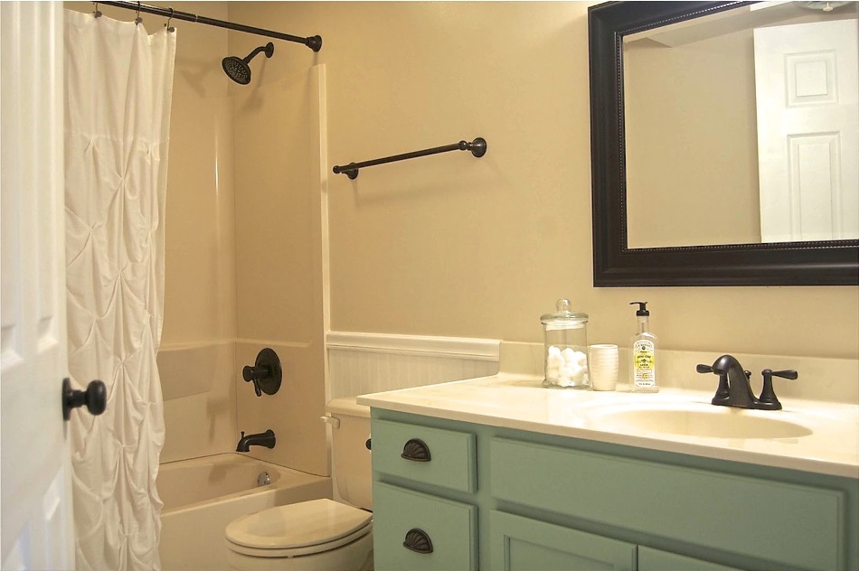 Traditional bathroom mirror - with wood frame