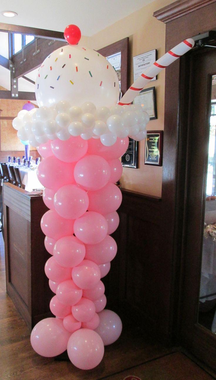 Icecream made of balloons - for shower party