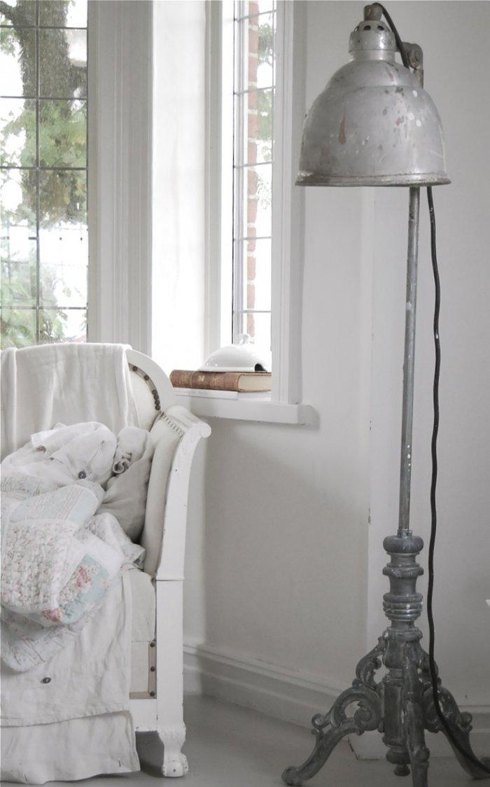 Old vintage floor lamp - for shabby chic interiors