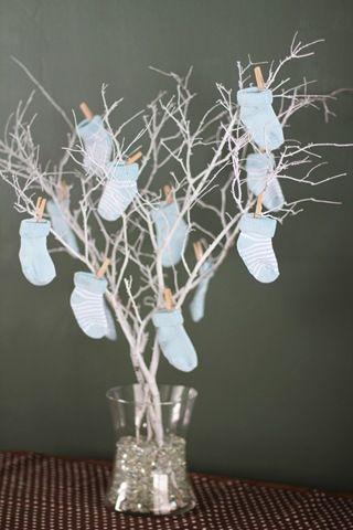 Baby shower tree - with small boy socks