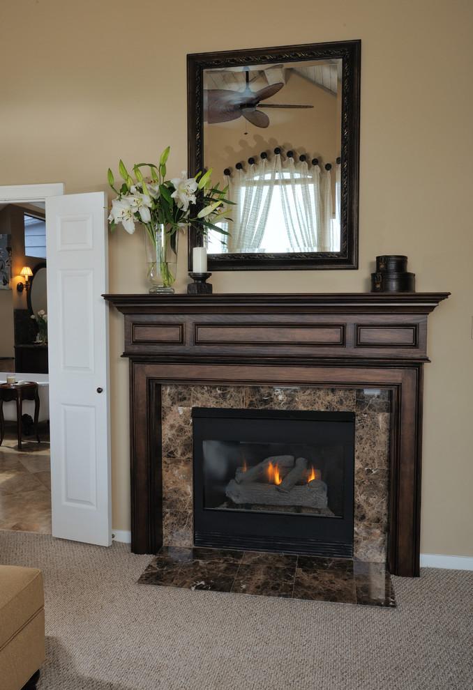 Bedroom electric fireplace 3 - in a traditional home