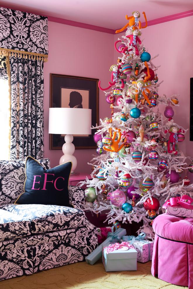 Christmas kids tree - with pink and purple toys