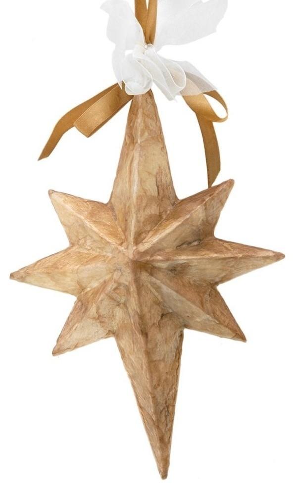 Christmas star - with burlap ribbon