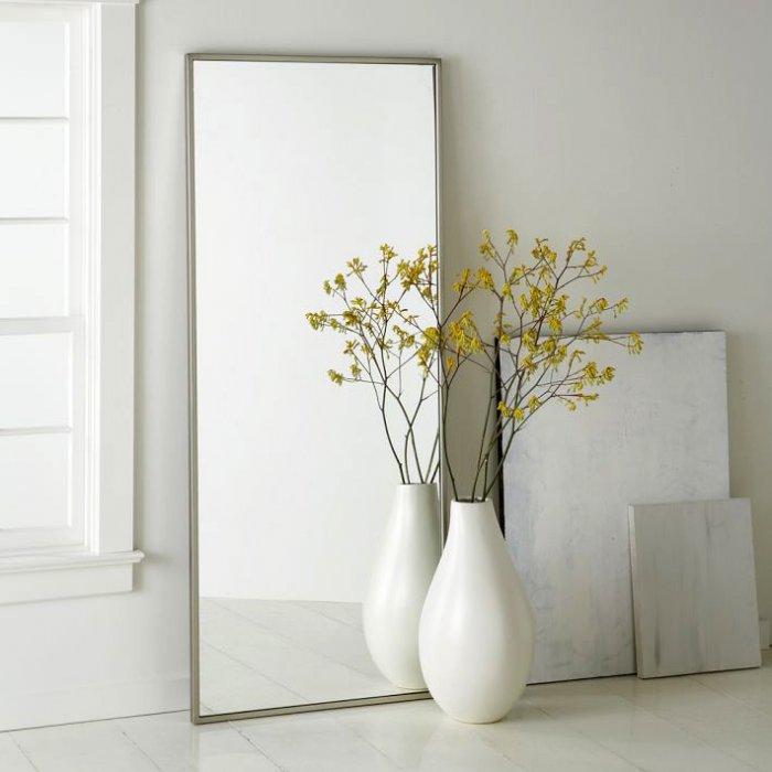 Contemporary floor vase - in white color