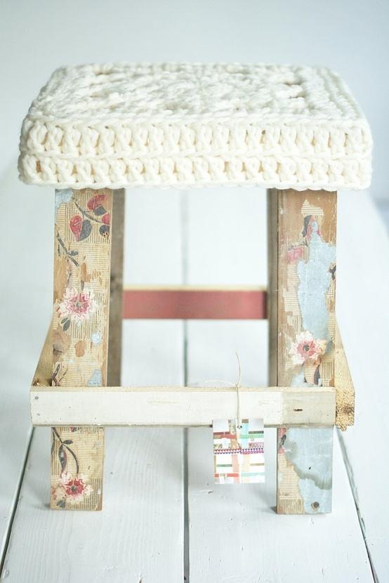 DIY Room Decor 4 - vintage small stool