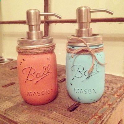 DIY mason jars - for shampoo and soap