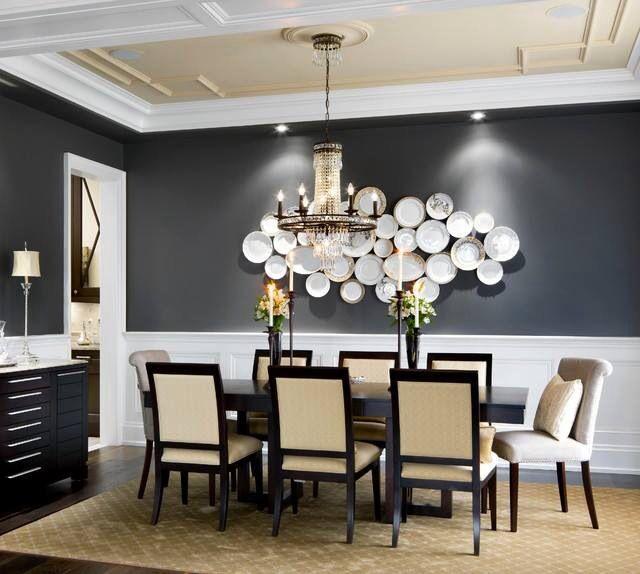 Dining room accent wall 1 - with decorative plates