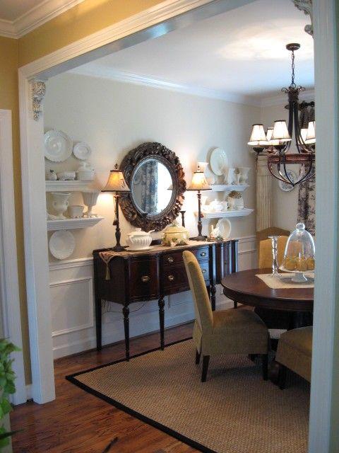 Dining Area, Mirror Over Dining Room Table