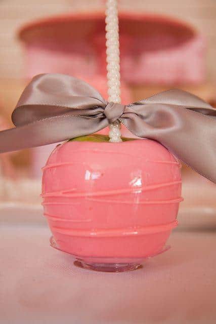 Elegant baby shower ribbon - around a sweet apple