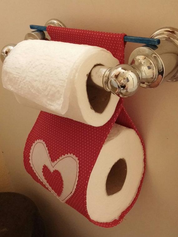 Funny toilet paper holder - in red color