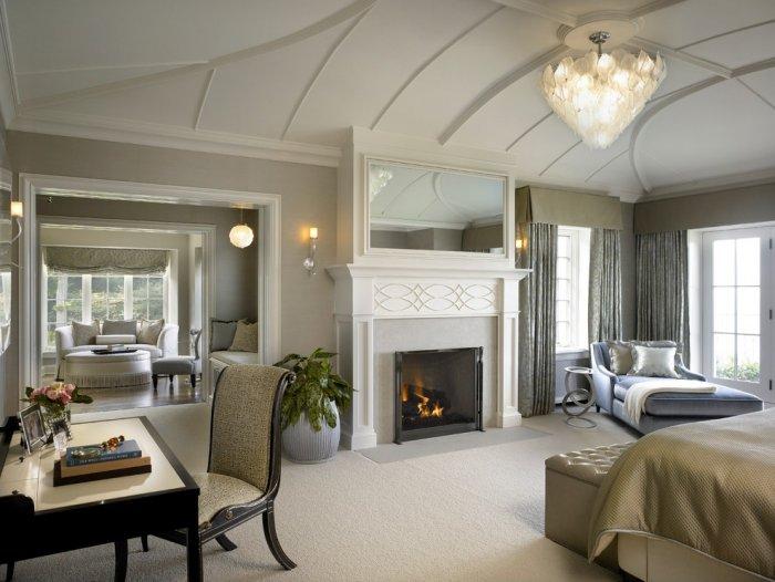  Master  bedroom  fireplace  3 in modern  traditional home 