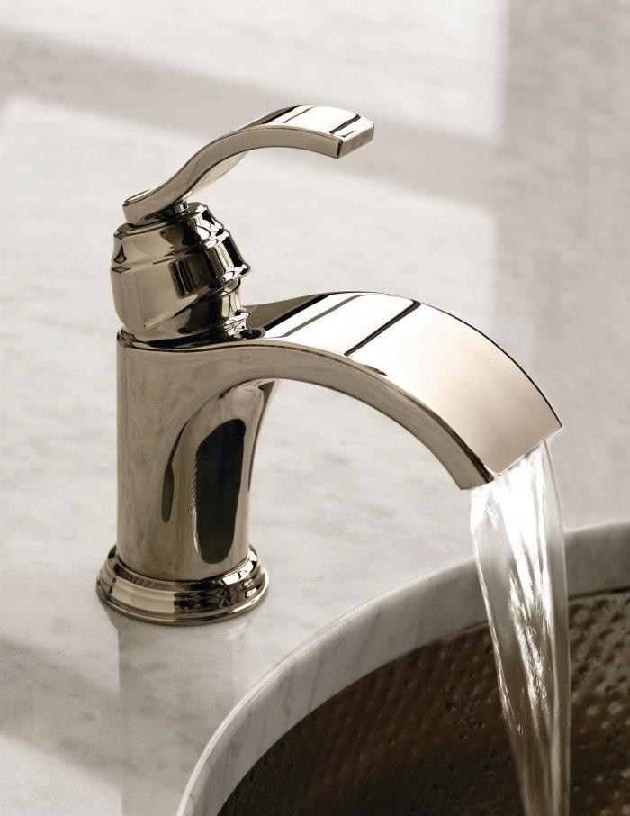 Polished nickel bathroom faucet - in modern design