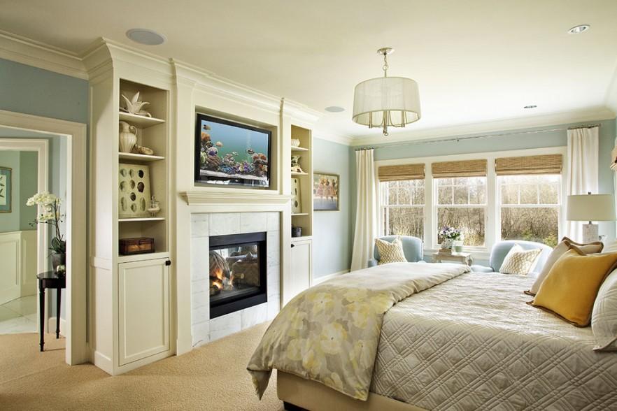 Small bedroom with fireplace ideas