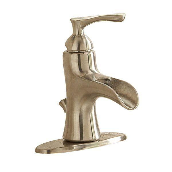 Vintage nickel bathroom faucet - with interesting shape