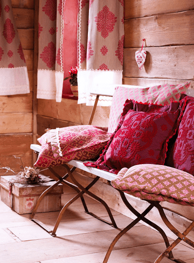 Decorative cushions - in a country house