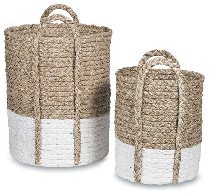 Lefko Laundry and Wastepaper Baskets, Set of 2