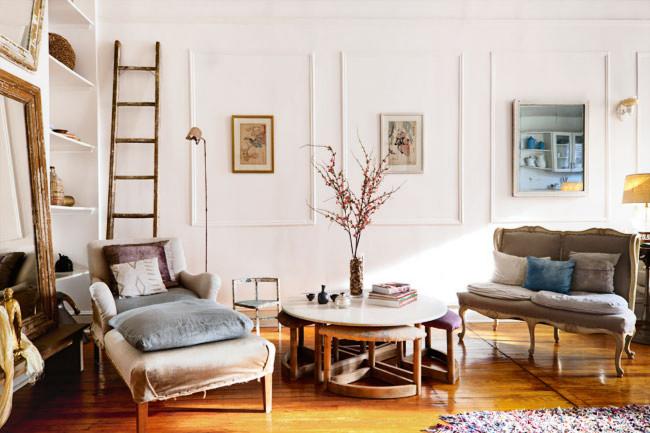 Decorating with mild tones-idea from New York