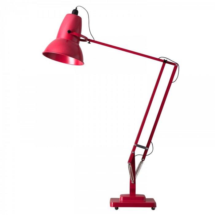 Pink floor lamp - with flexible arm