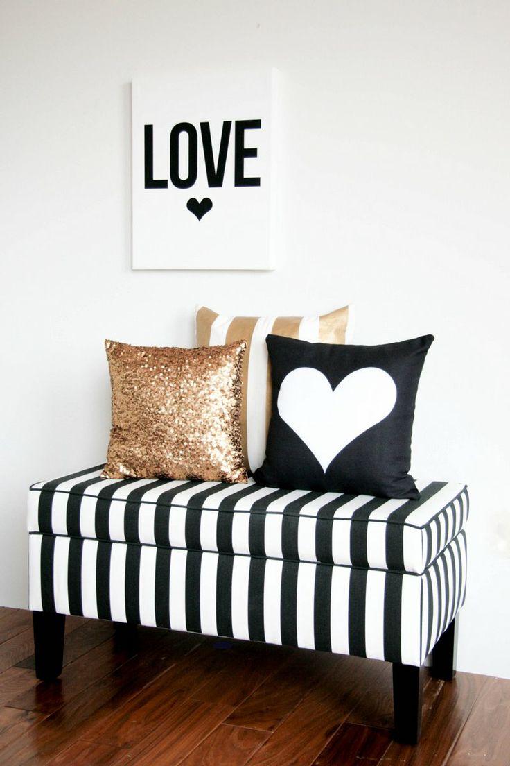 Valentine's day Love decor - in black and white